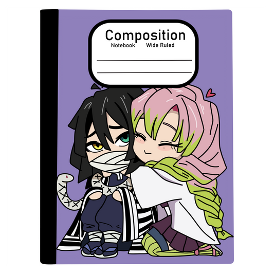 Obanai and Mitsuri (DS) Composition notebook Full art