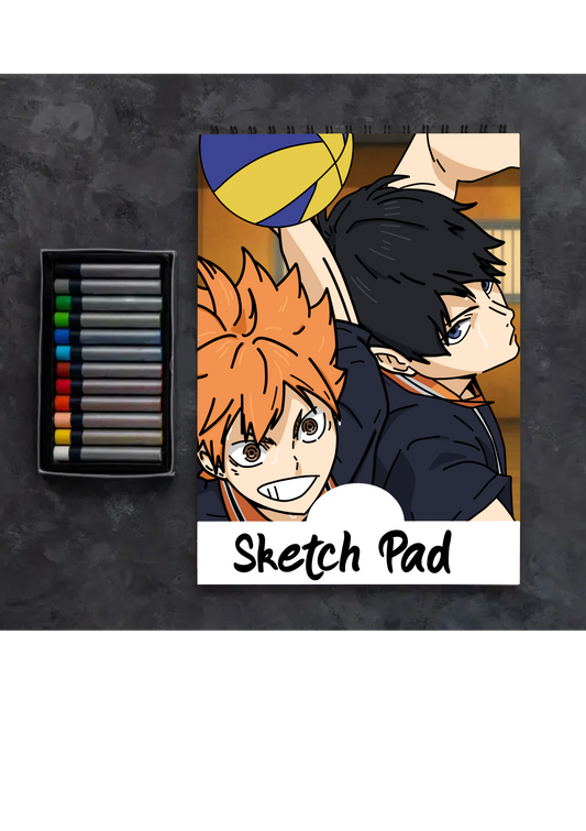 Hinata and Kageyama (Hi-Q) Anime Sketch Pad