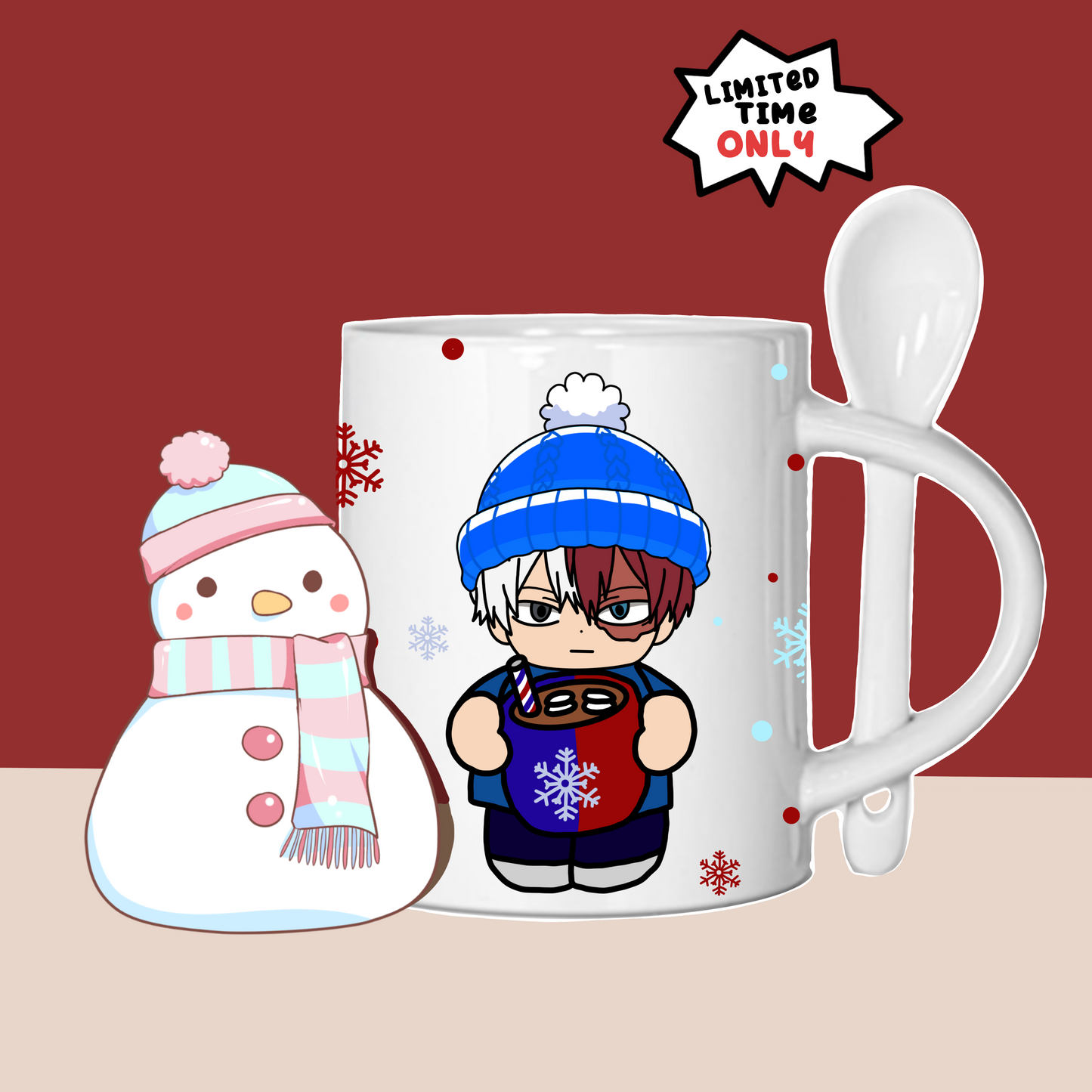 Todoroki (BNHA) anime mug with spoon