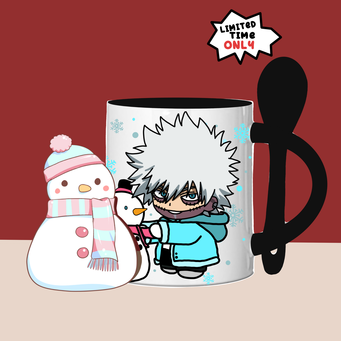 Dabi (BNHA) anime mug with spoon