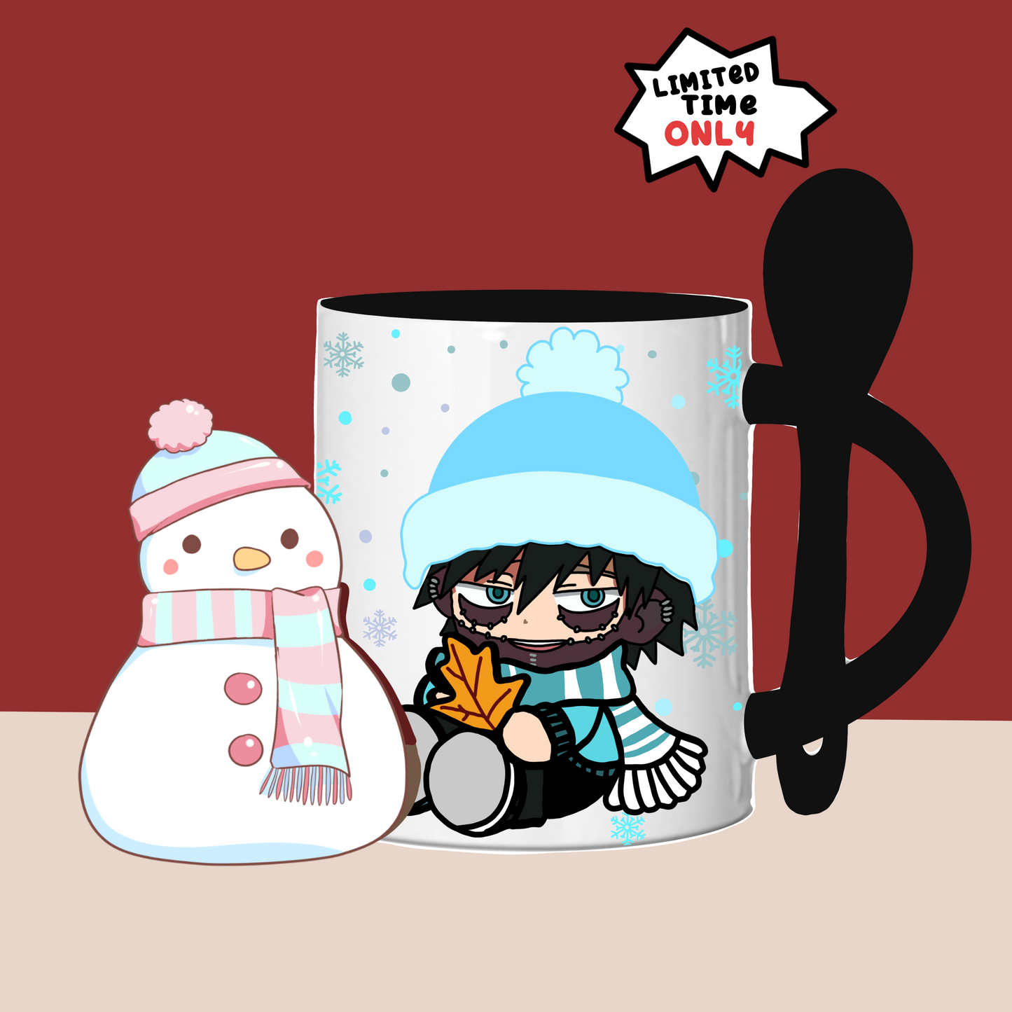 Dabi (BNHA) anime mug with spoon