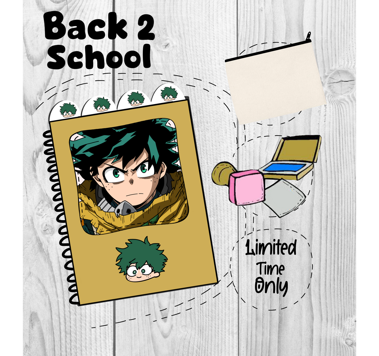 Deku (BNHA) Back to school bundle