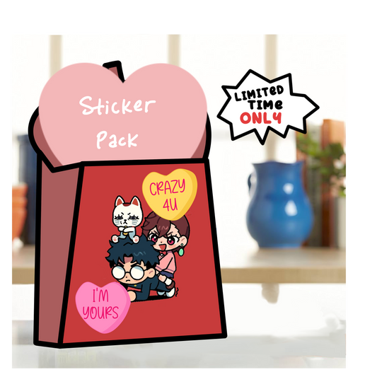 Mystery Dan Da Dan (DDD) Valentine Sticker Pack