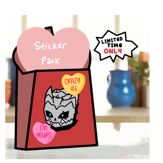 Mystery Kaiju No. 8 (KJ8) Valentine Sticker Pack