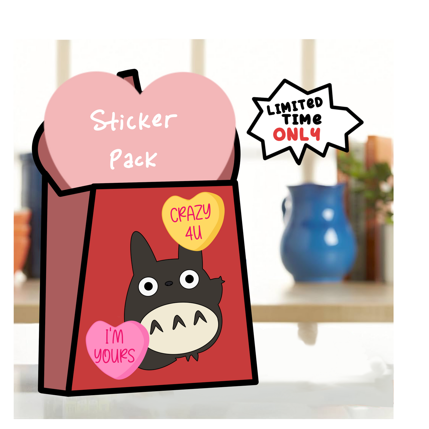 Mystery Totoro (GBL) Valentine Sticker Pack