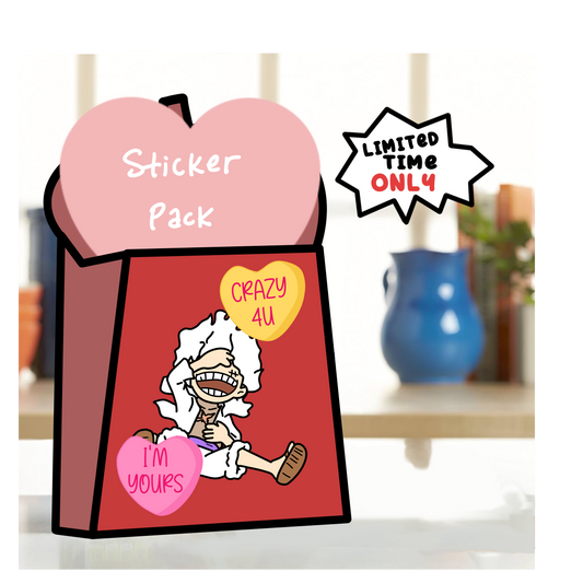 Mystery Luffy (OP Pirates) Valentine Sticker Pack