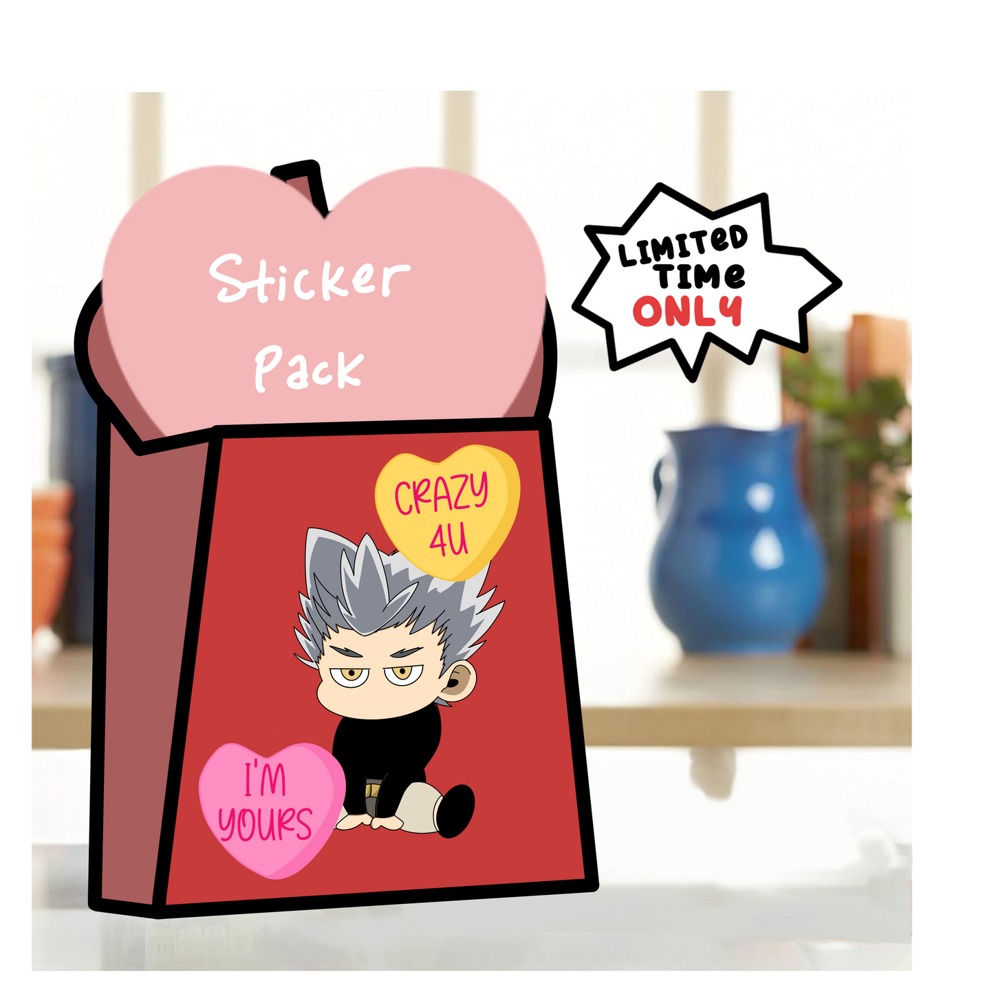 Mystery One punch man (OPIMAN) Valentine Sticker Pack