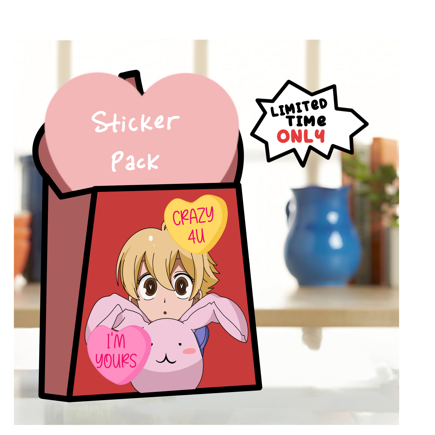 Mystery Ouran Highschool Host club (OHHC) Valentine Sticker Pack