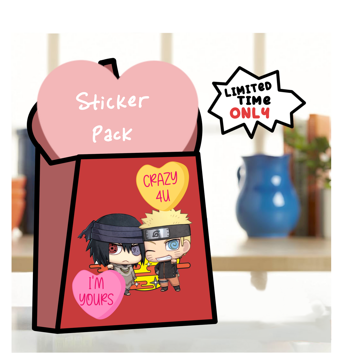 Mystery Naruto (NRO) Valentine Sticker Pack