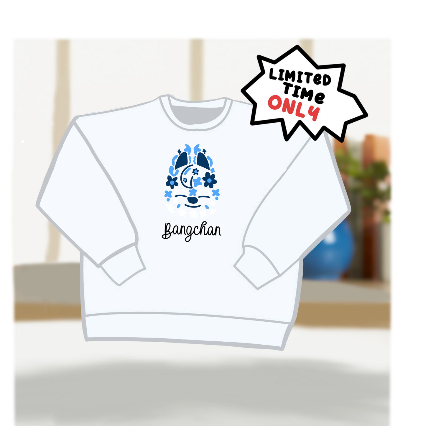 *Preorder* Wolf (SKZ) Flower sweatshirt