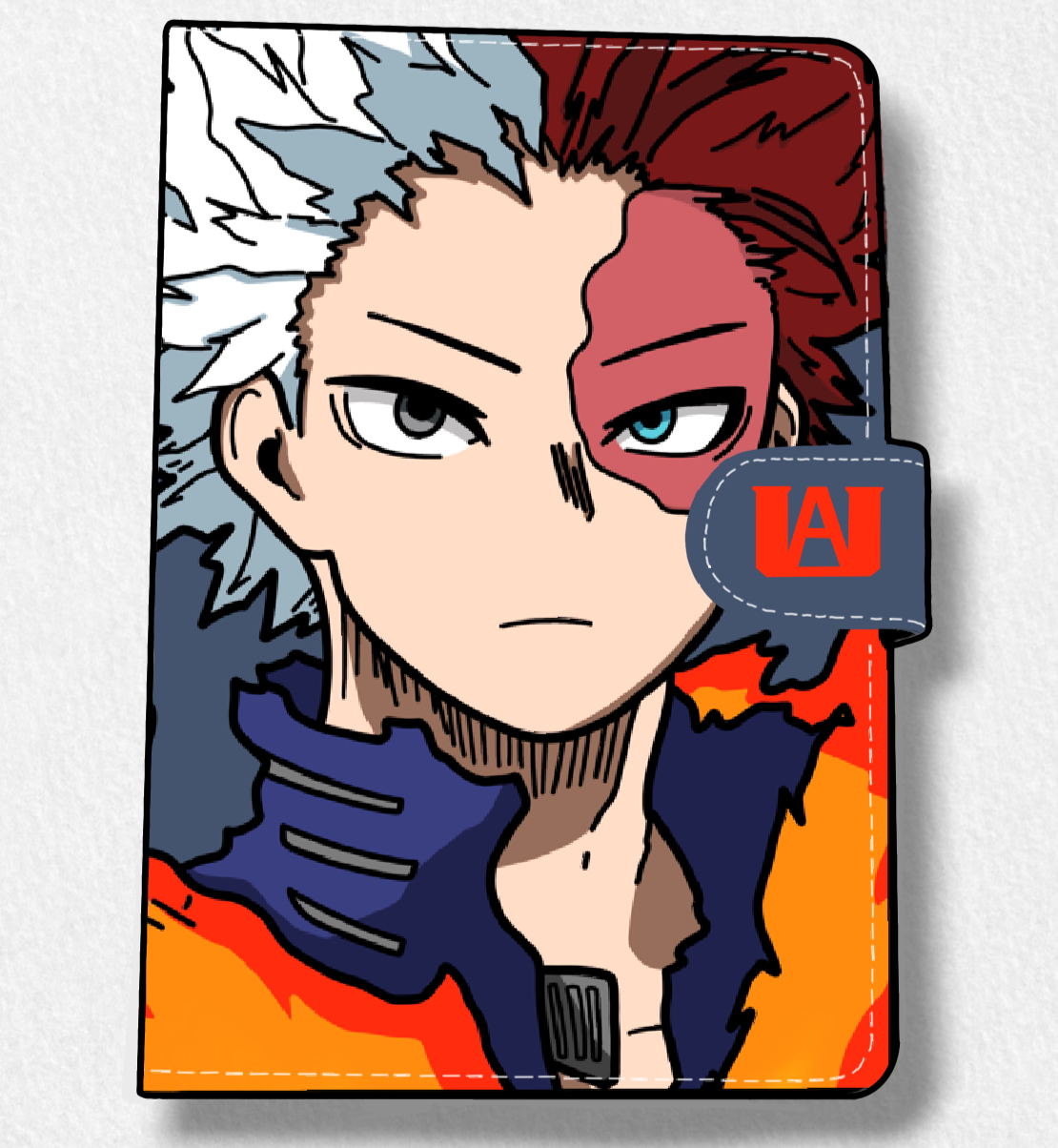 Shoto (BNHA) Anime Faux Leather Magnetic Latch Journal